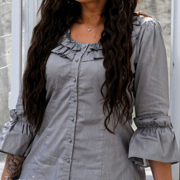 Handmade  Ruffled  Blouse - Picture 6 of 15